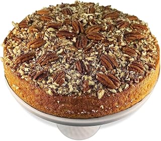 ANDY ANAND CHOCOLATIER Sugar Free & Gluten Free Gourmet Caramel Pecan Cake 9" – Keto Friendly Diabetic Friendly Handcrafted Bakery Fresh Cake with Smooth Caramel & Crunchy Pecans (2.8 lbs)