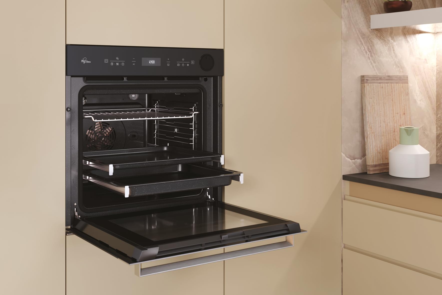 Bauknecht BIK5S DP8F2 ES Einbau Dampf-Backofen Soft Steam FlexiClean Pyrolyse AirFry Multiflow MyMenu 2-fach Teilauszug Energieklasse A+
