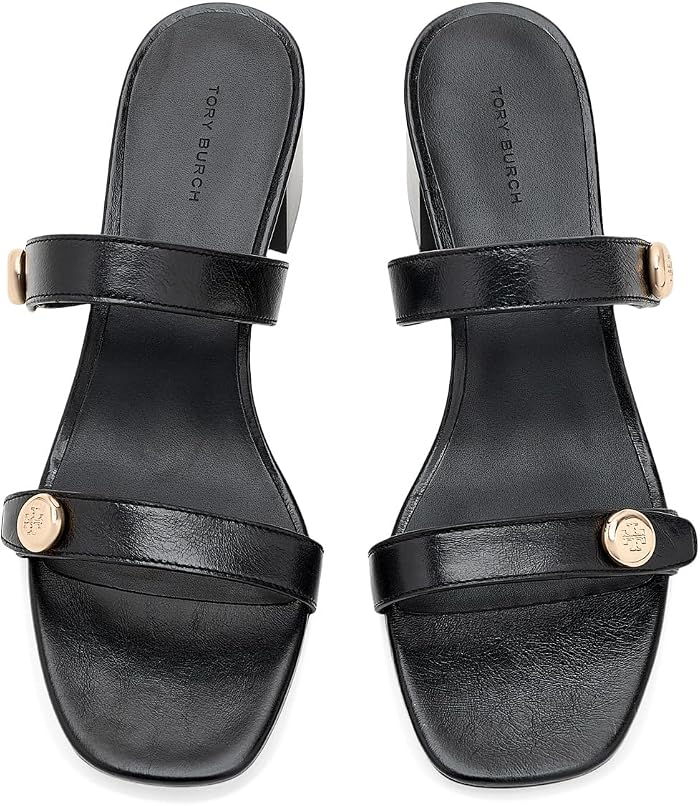 Женские сандалии Tory Burch Romy City 55mm, цвет: Чёрный — фото 6
