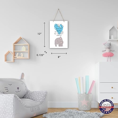 Miniatura 4 de Lifesong Milestones Letrero de pared de madera para habitación de niños, decoración de pared de elefante, letreros para decoración de habitación de