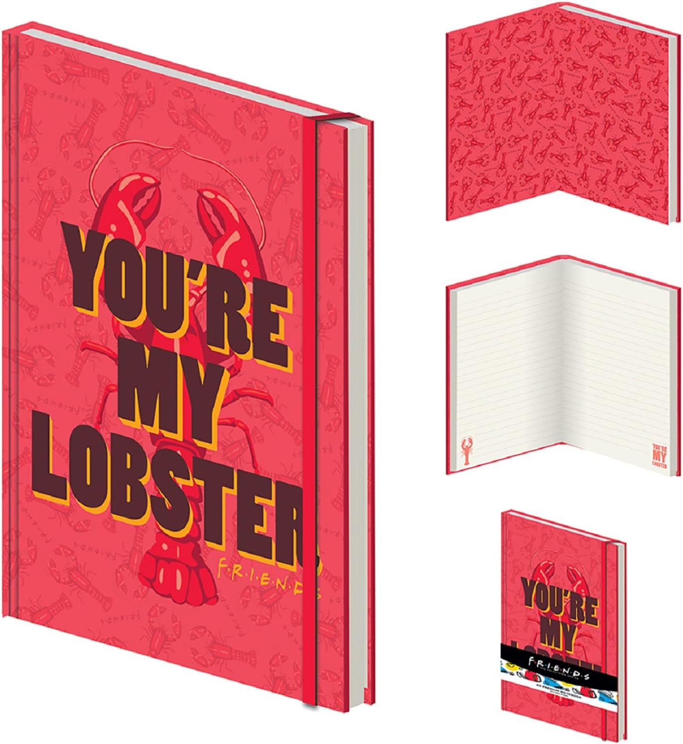 Pyramid International Friends Notebook (You're My Lobster Design) A5 Writing Pad, 240 Lined Pages, Friends Merchandise Gifts Note Book - Official Merchandise