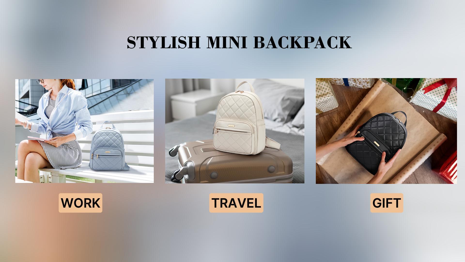Mini Backpack for Women - Vegan Leather Small Fashion Purse Travel Work Montana West Small Backpack for Women Vegan Leather Mini  main image 4