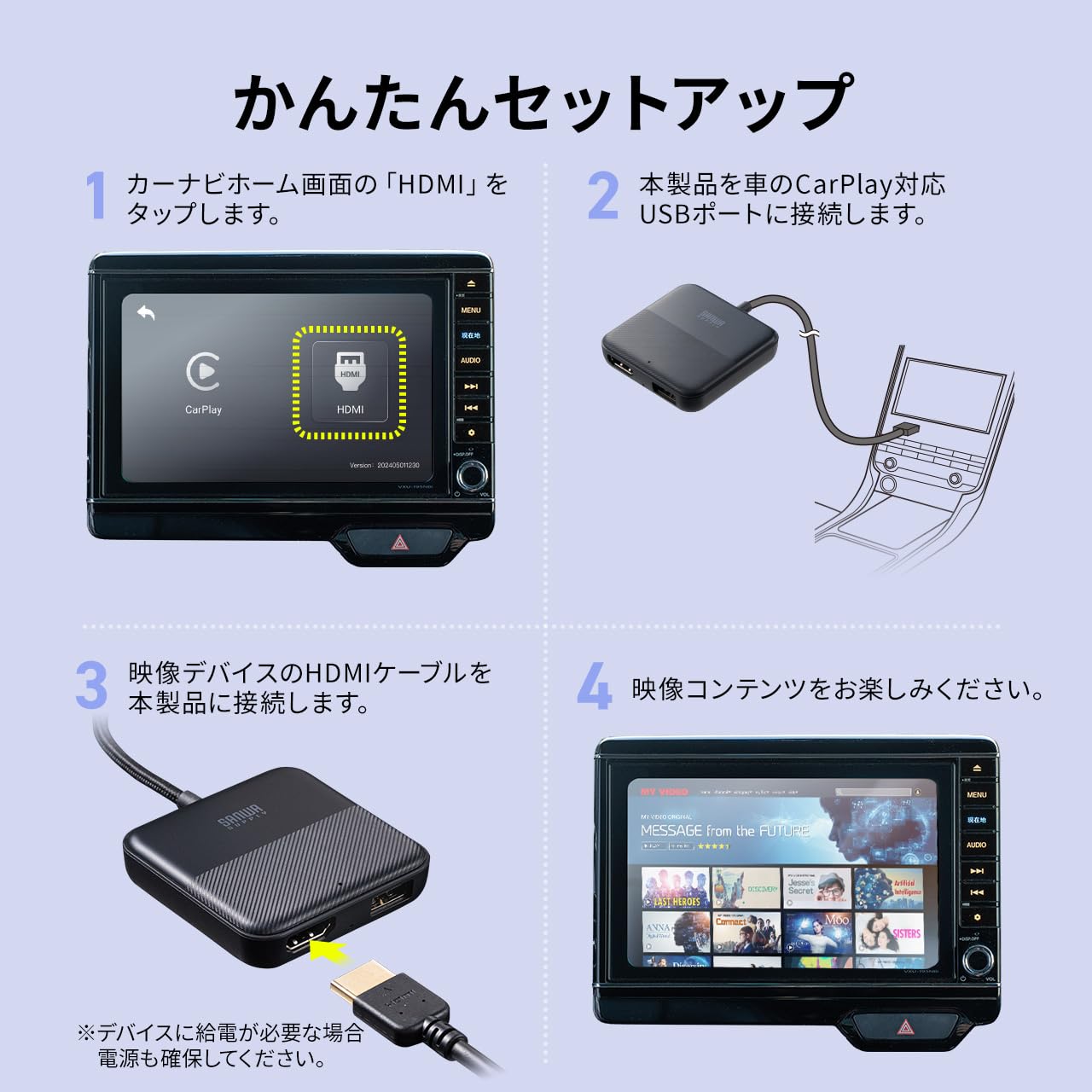 Amazon.co.jp: サンワダイレクト マルチメディアアダプター ワイヤレス
