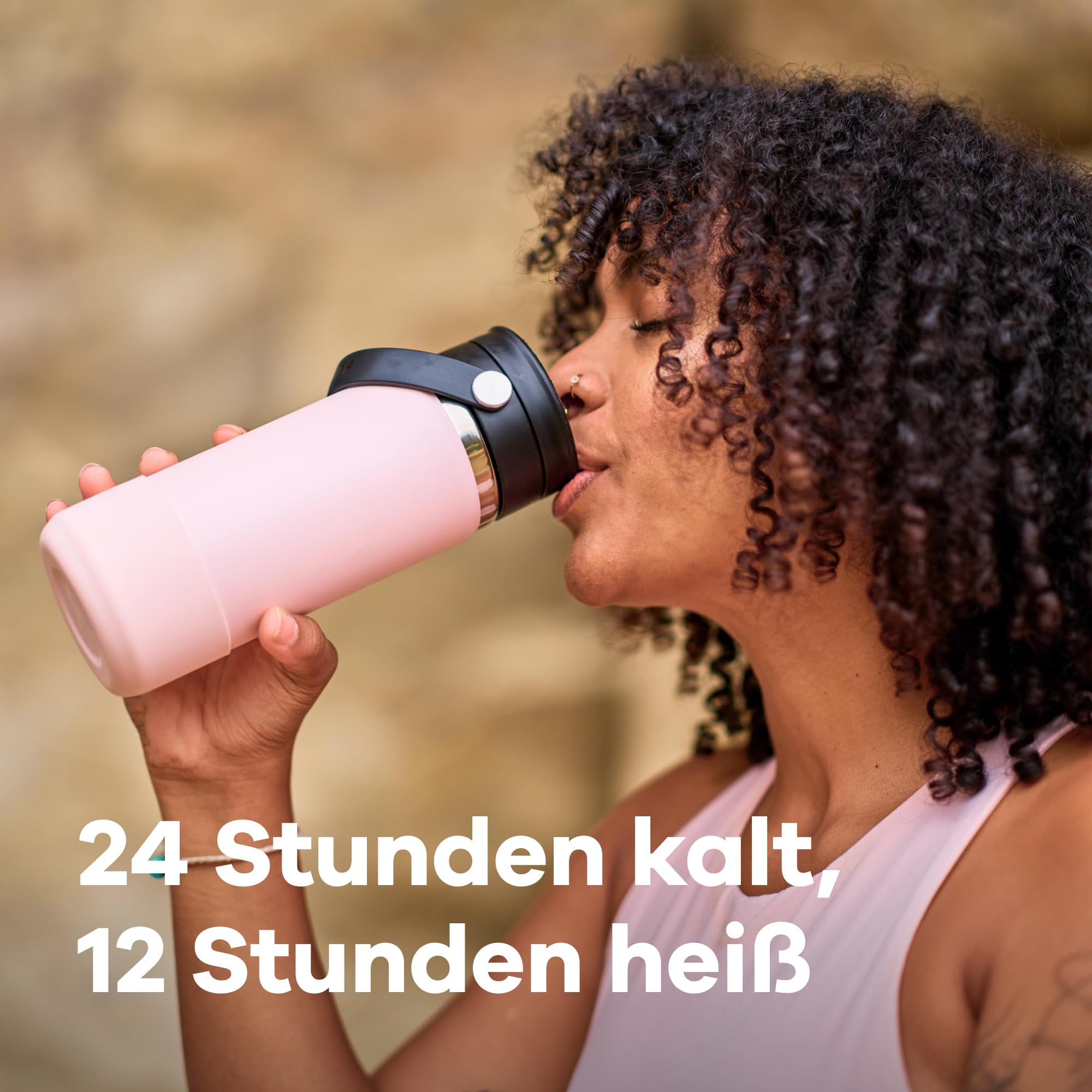 Hydro Flask – Wide Flex Sip Lid Coffee 591 ml (20 oz) – Auslaufsicher, isoliert, passend für Becherhalter – Hält Getränke 24 Std. kalt & 12 Std. heiß - Black