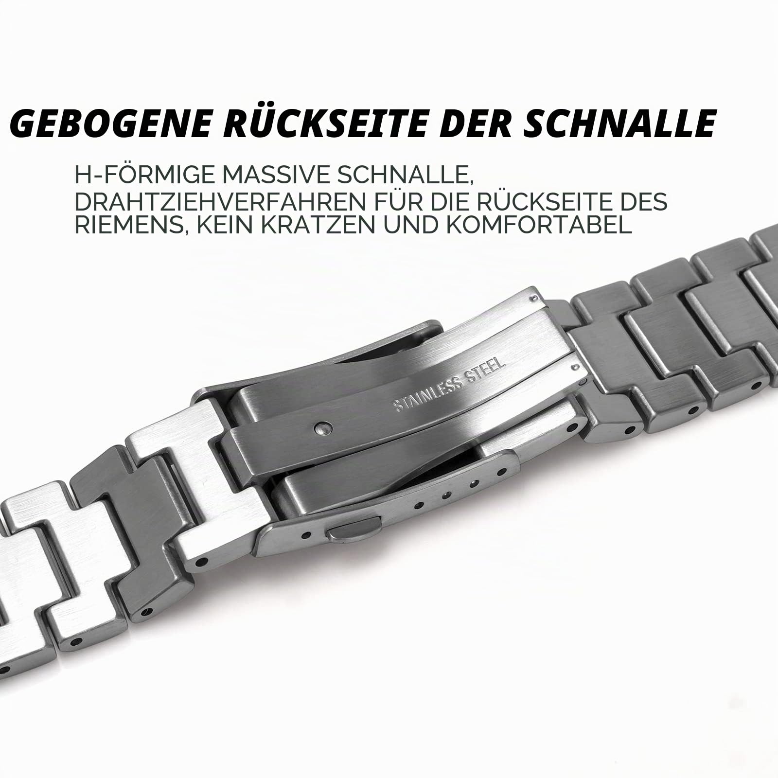 Uhrenarmband aus Metall für GM-5600 GM5600B für herren Kompatibel mit Casio für G-shock, Armbänder aus Edelstahl 316 mit Schnellspannfeder