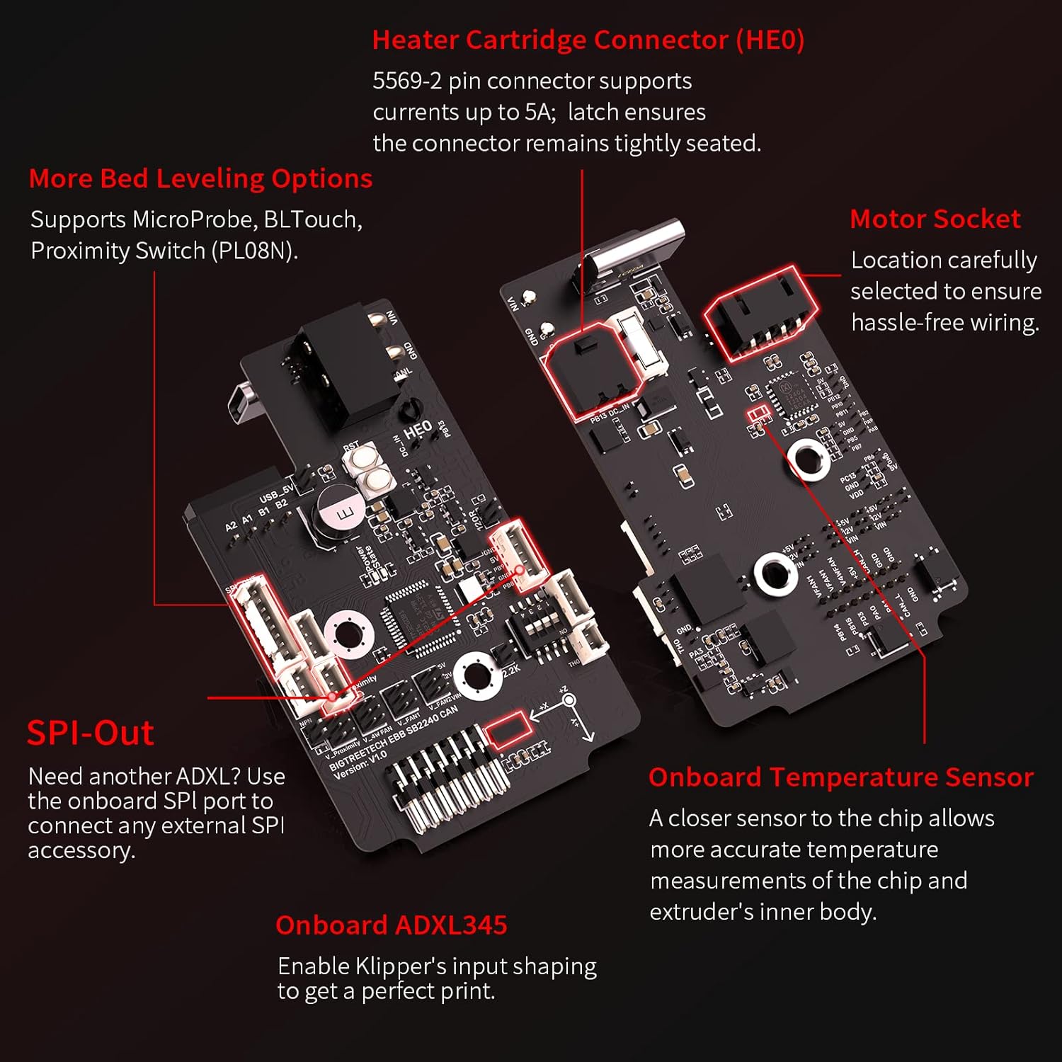 BIGTREETECH EBB SB2209 CAN + KNOMI V2.0 Touch Screen for Voron Stealthburner 3D Printer Parts Hotend Klipper Canbus Extruder HeadTool Max31865 Adapter Board