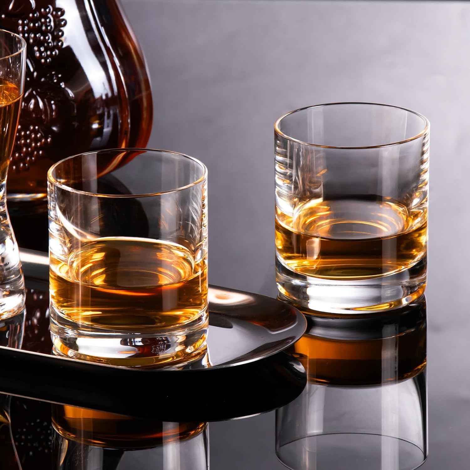 KAMMAK Shot Glasses Set of 2, Clear Espresso Shot Glass with Heavy Base