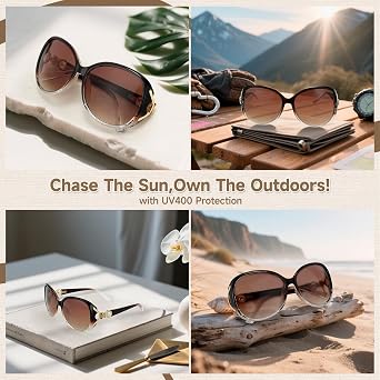 Oversized Bifocal Sunglasses for Women, Trendy Reader Sunglasses, Ladies Reading Sun Glasses for Beach Travel Outdoor