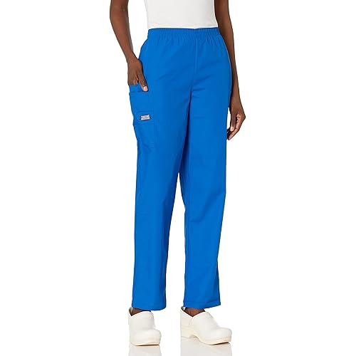 Cherokee Women's Workwear Elastic Waist Cargo Scrubs Pant