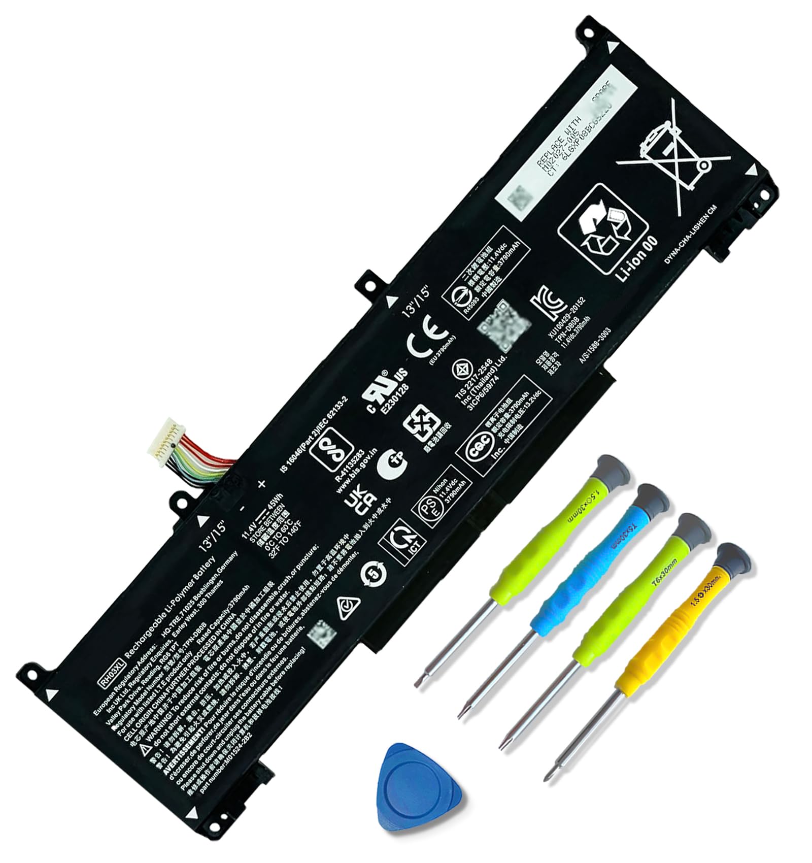 ASODI 45Wh RH03XL M01524-1D1 M02027-005 Laptop Battery Compatible with HP ProBook 430 440 445 450 630 640 650 G8 Series HSTNN-IB9Q HSTNN-OB1T