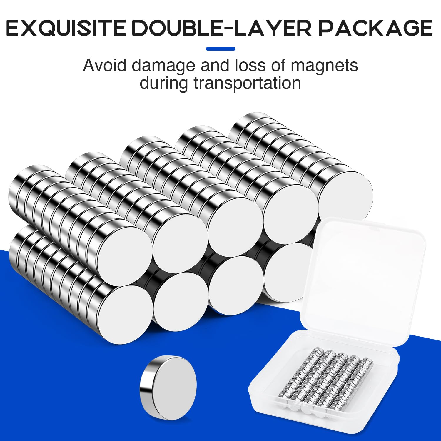 100 Pcs Small Magnet 8x3mm Strong Magnets for Whiteboard image 3