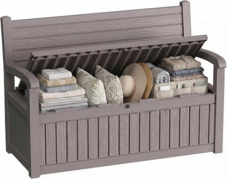 80 Gallon Outdoor Storage Bench Spacious Storage Box