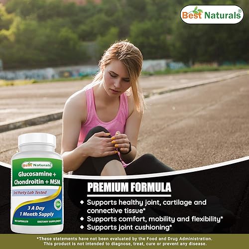 Miniatura 4 de Best Naturals, Glucosamina Condroitina MSM Suplementos, 2600 mg por porción, 90 cápsulas (90 unidades (paquete de 3))