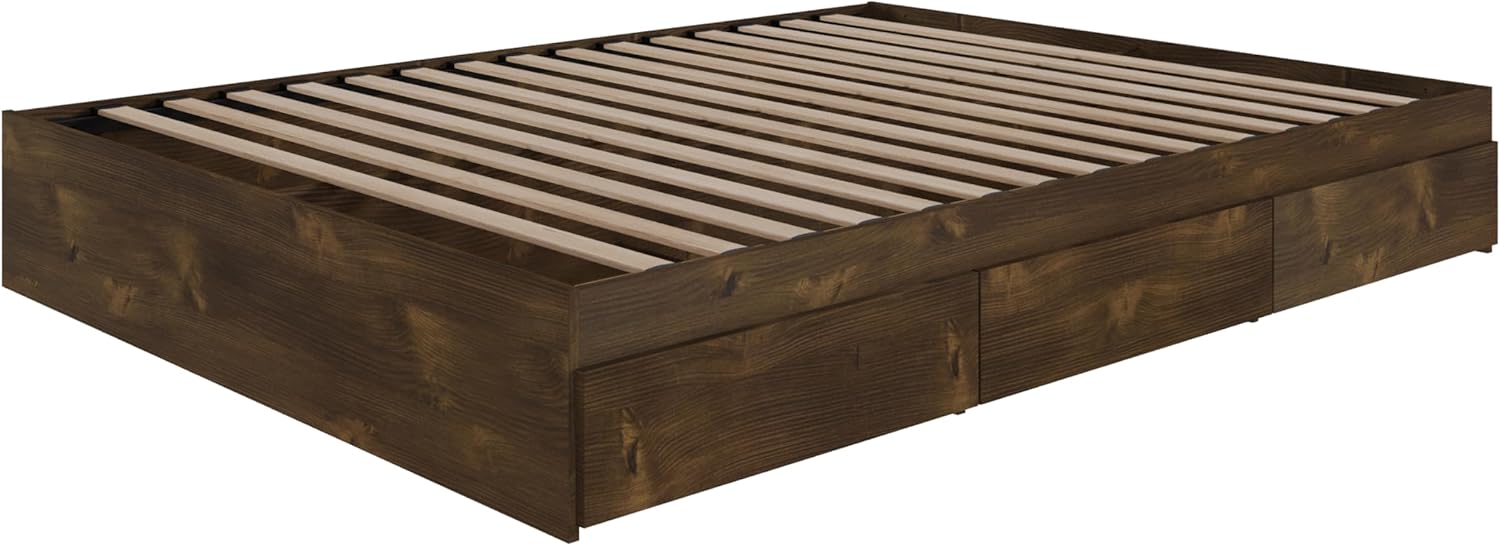Nexera Queen Size Storage Bed, Truffle