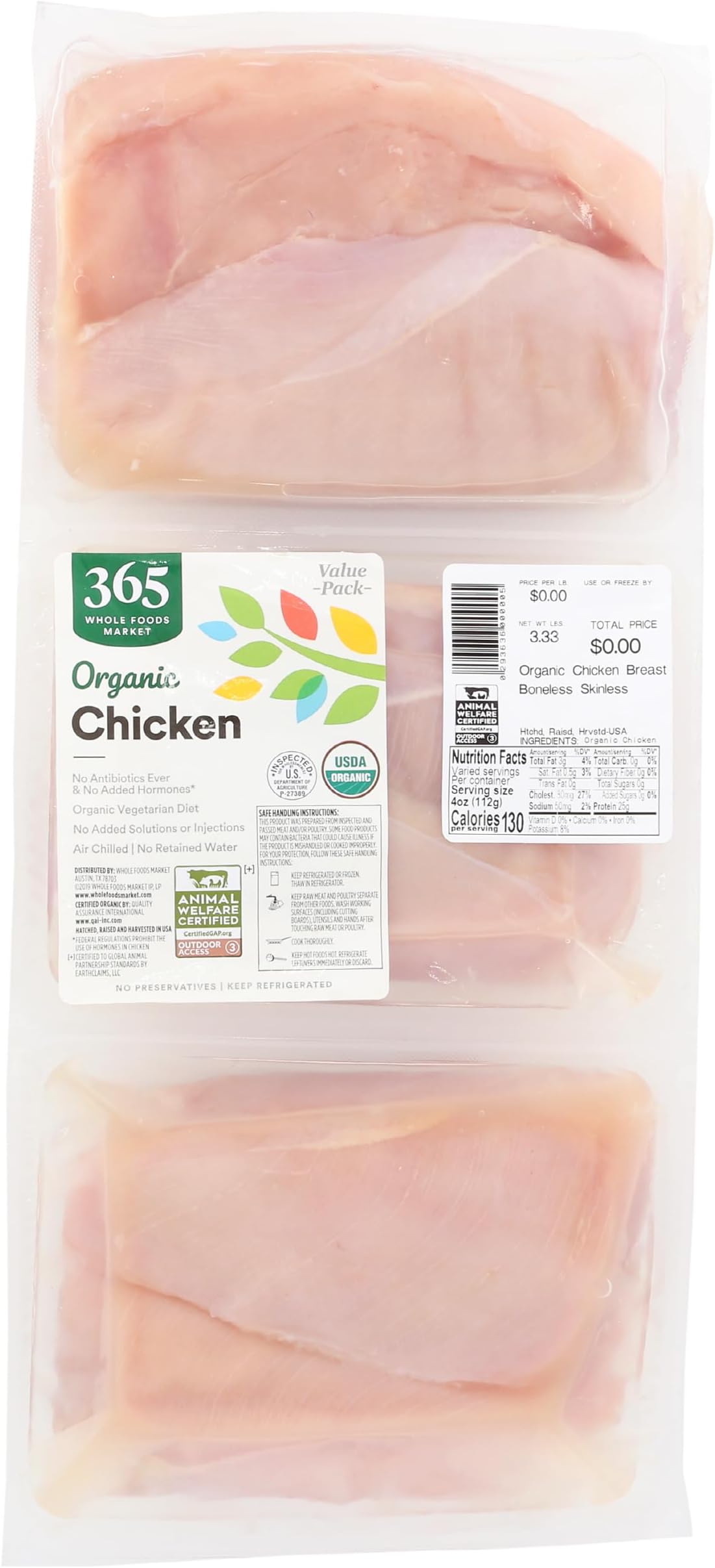 365 by Whole Foods Market, Chicken Breast Boneless Skinless Value Pack Organic Step 3