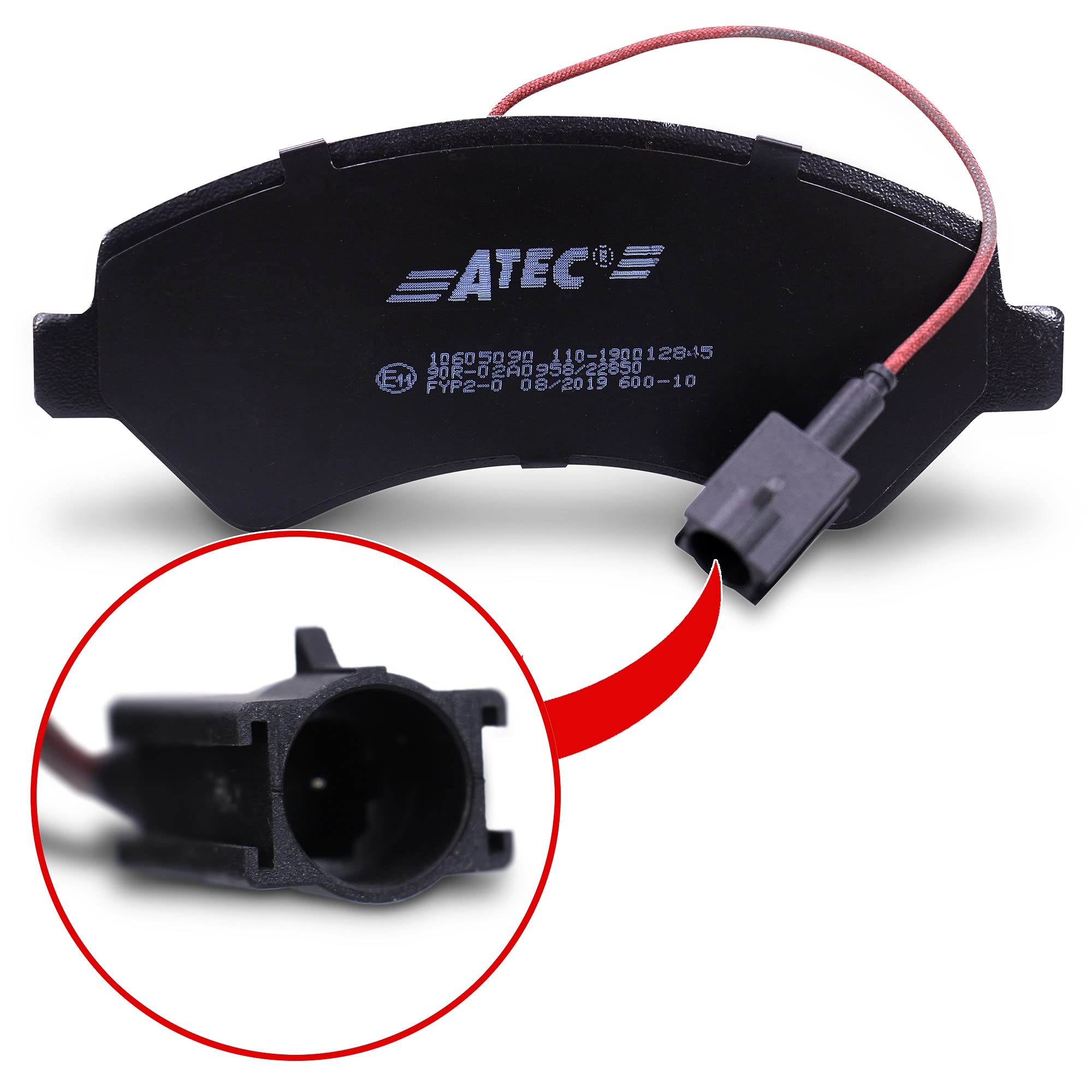 ATEC Germany Set di pastiglie per freni asse anteriore, Pastiglie per freni anteriori, 4 pezzi, Compatibile con CITROËN JUMPER, FIAT DUCATO (250_), PEUGEOT BOXER