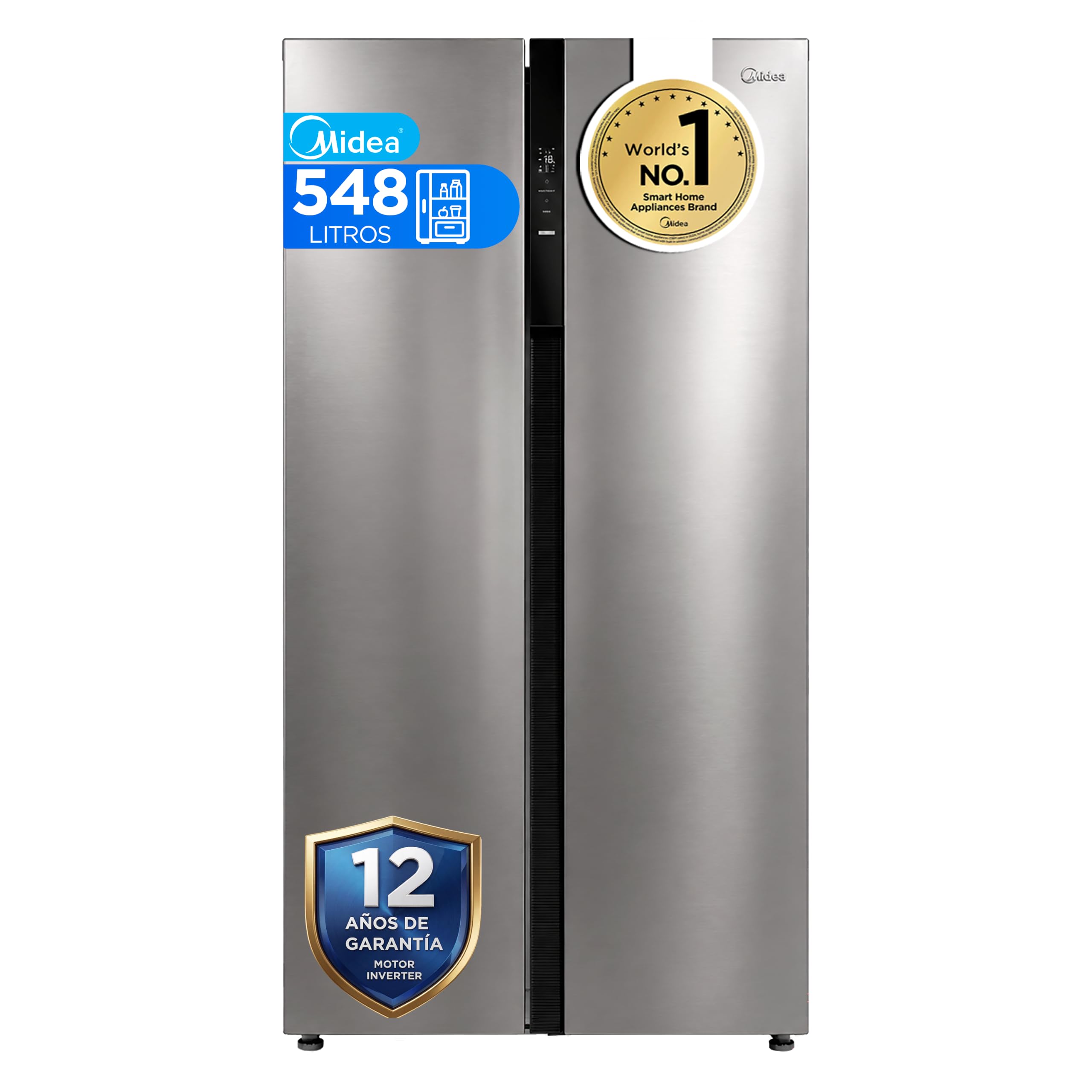 Midea Frigorifico Americano No Frost, 548L, 176 x 89,7 cm, Motor inverter