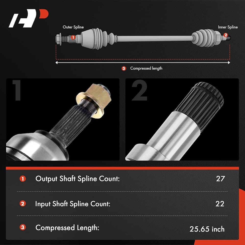 John37【CV-60x3/VF-2,14,102,142,154】 Front Right Passenger Side CV Axle Shaft CV Joint Fits 2013