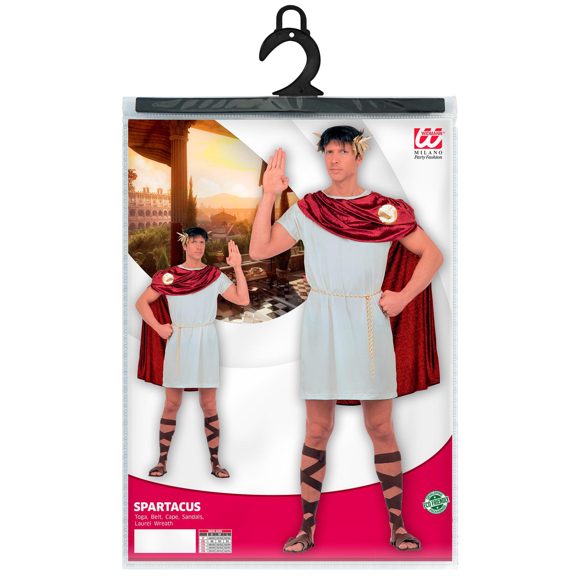 Mens Spartacus Costume Small UK 38/40" for Roman Gladiator Fancy Dress, Multi-coloured - Image 2
