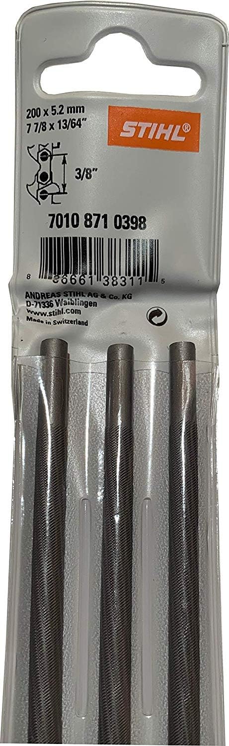 Stihl 5605-750-4305 Chainsaw Sharpener And 7010-871-0398 Pack Of 3 Replacement Files Kit