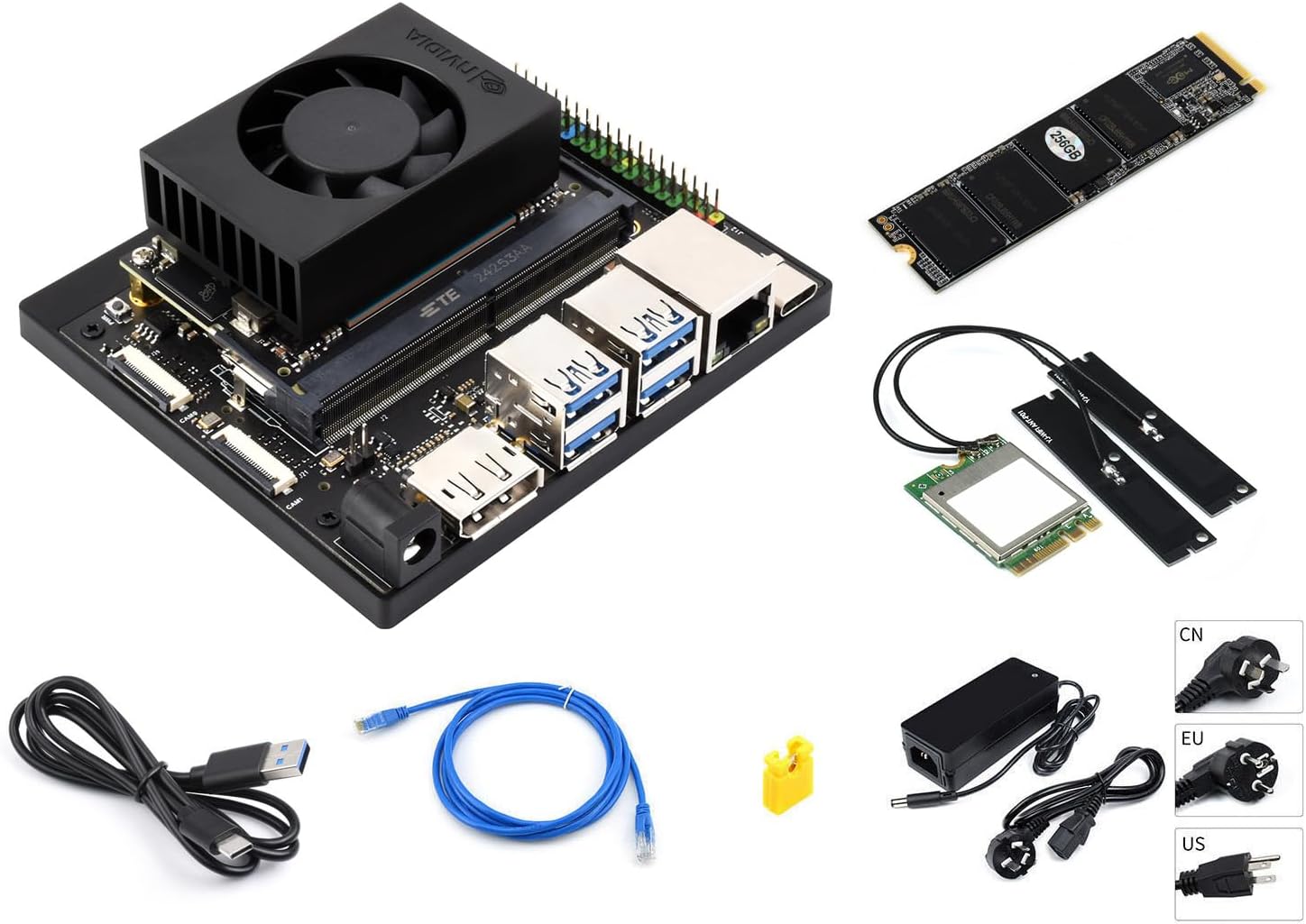 Waveshare Jetson Orin NX AI Development Kit for Embedded and Edge Systems 8GB Memory Memory Jetson Orin NX Module (5 Items)