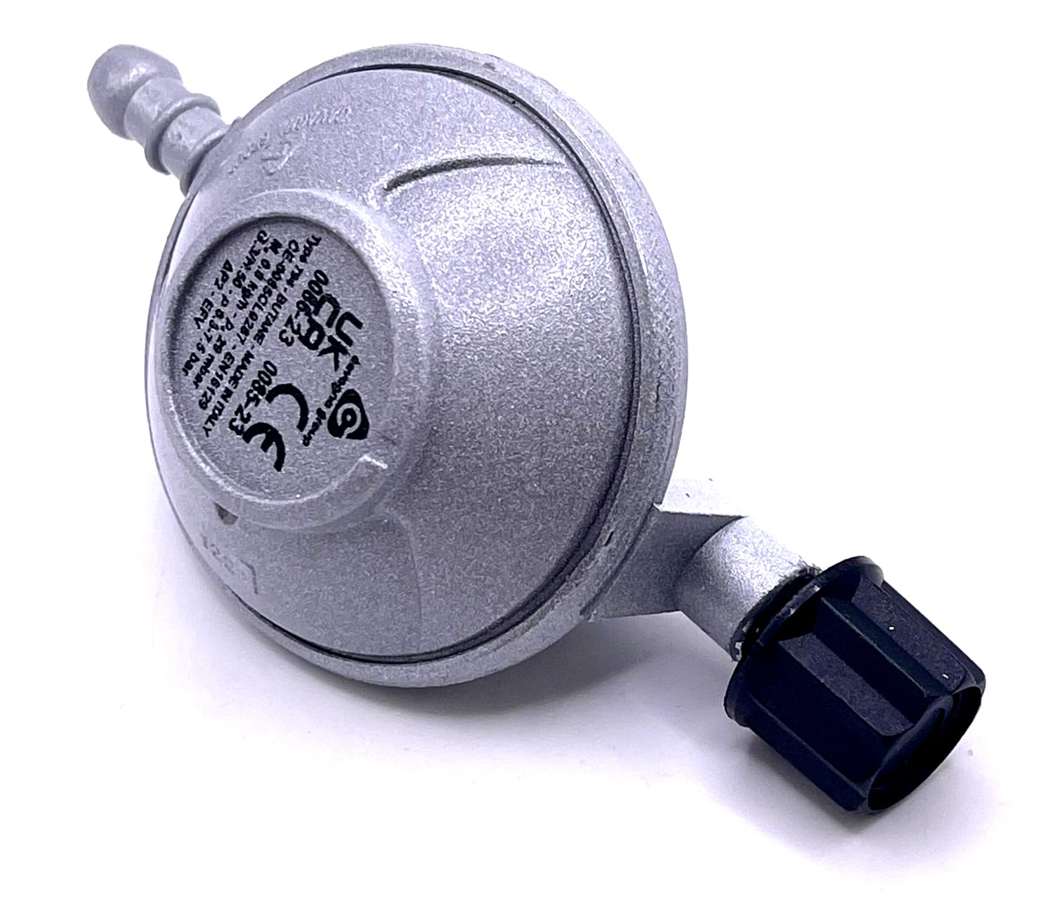Regulador de presión de gas tipo camping 0,8Kg/h + manguera de alta presión de 1 metro (set)