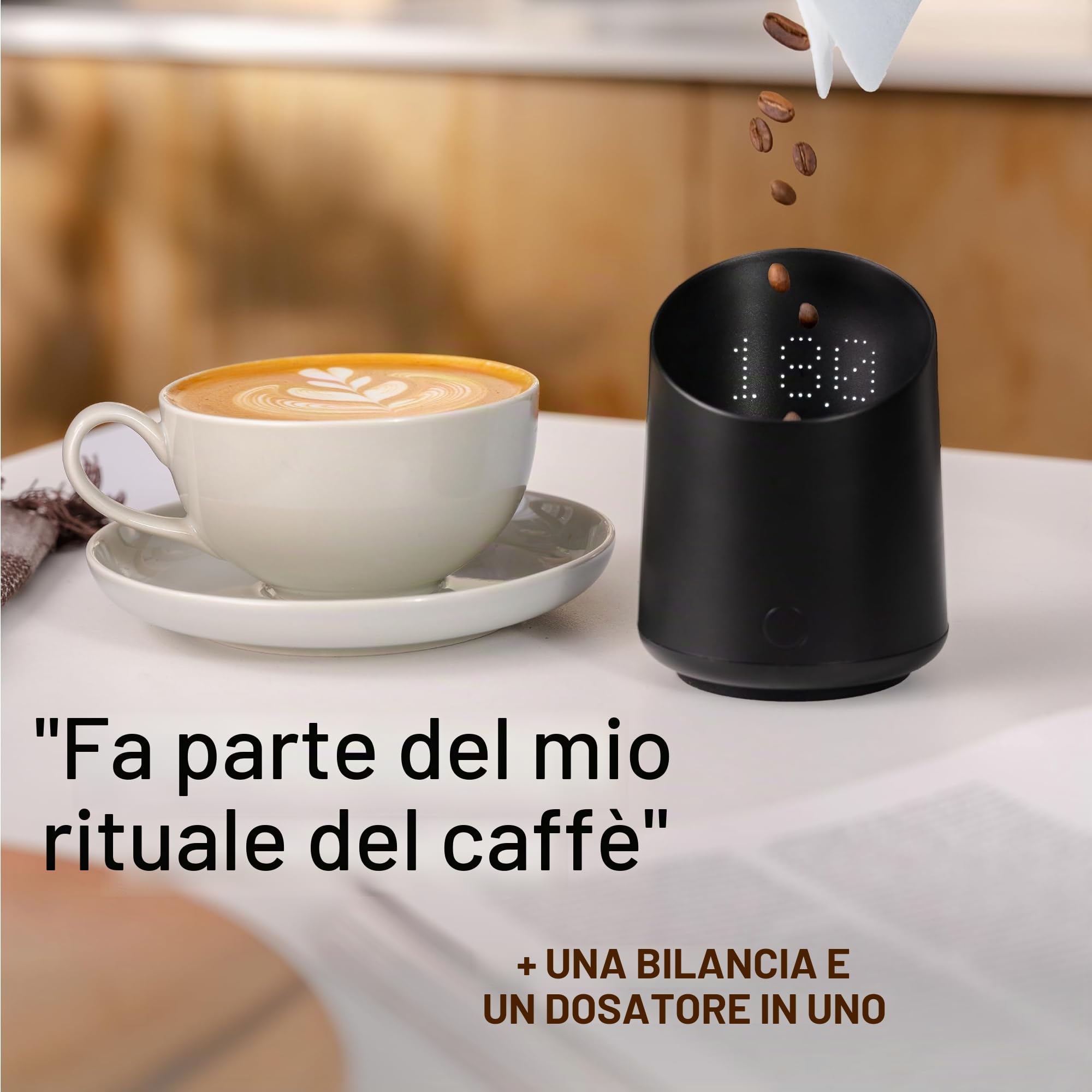 Subminimal SubScale, Bilancia di Precisione per Caffè, Misurazione Ultra-Precisa per Espresso, Bilancia Compatta con Display Reattivo e Design Minimalista