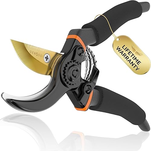 Tijeras de Poda de Derivación Premium para tu Jardín - Podadoras de Servicio Pesado, Ultra Afiladas con Mango de Agarre Acolchado Suave Fabricadas