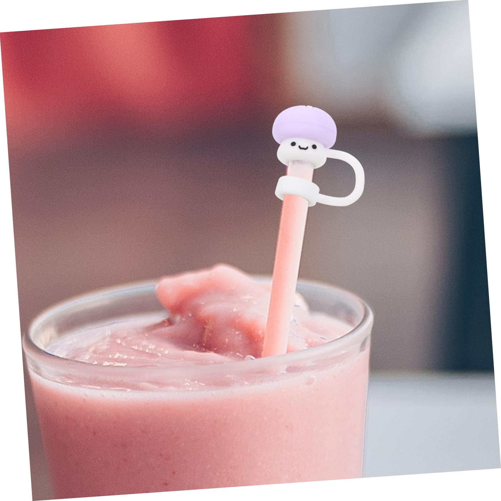 OUNONA 5 Sätze Strohhalm Abdeckkappen Spitzen Strohhalme Trinken Wiederverwendbare Simply Cup Strohhalmdeckel Abdeckungen Strohhalm Smoothie Becher Mit 6 Stück * 5
