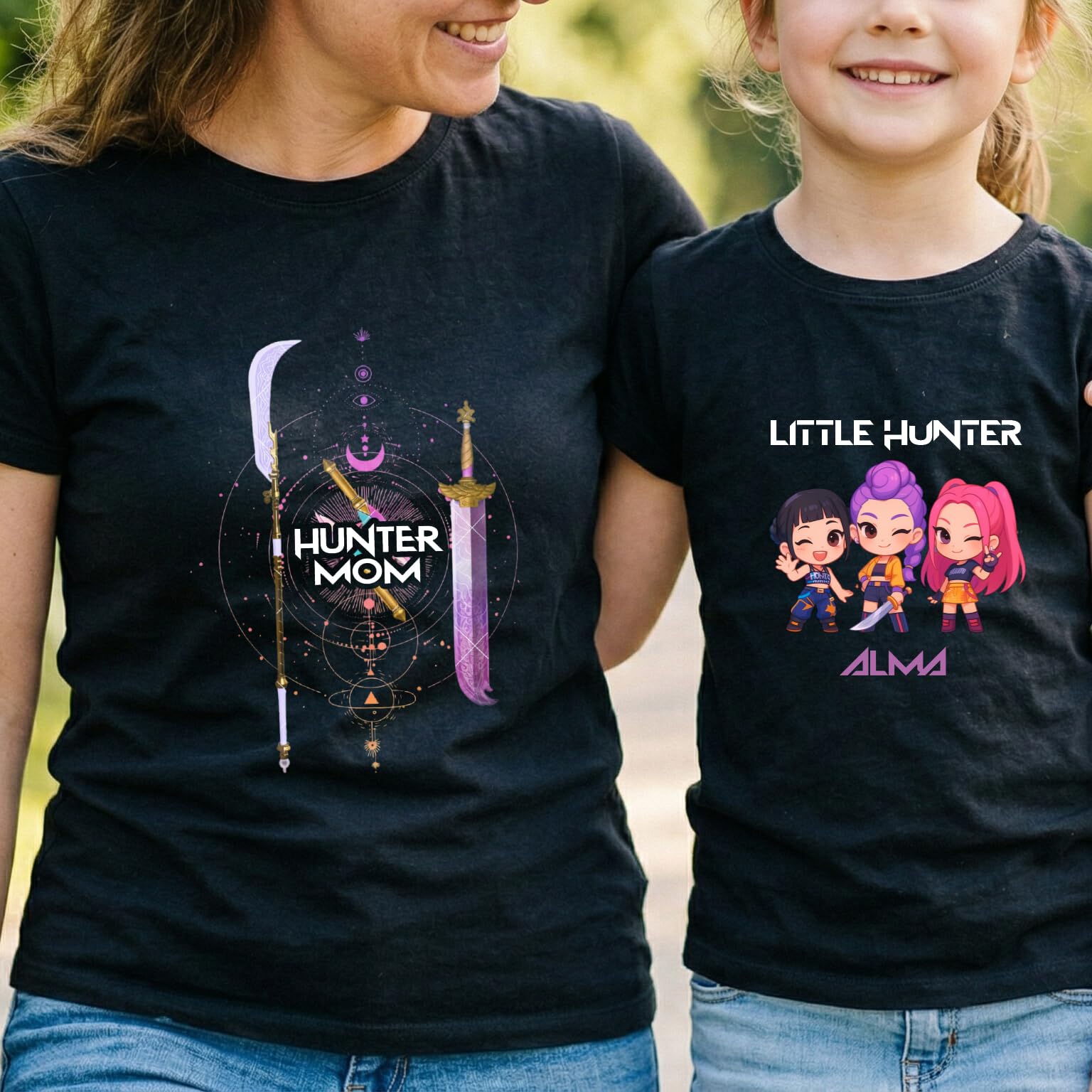 Evyre Regalo Dia de la Madre Pack Camisetas k-Pop Personalizada Nombre Mama niña niño Hijo Mujer Ropa Algodón Body Bebe Recien Nacido Idea Conjunto Detalle Original Cazadoras Hunt — view 2