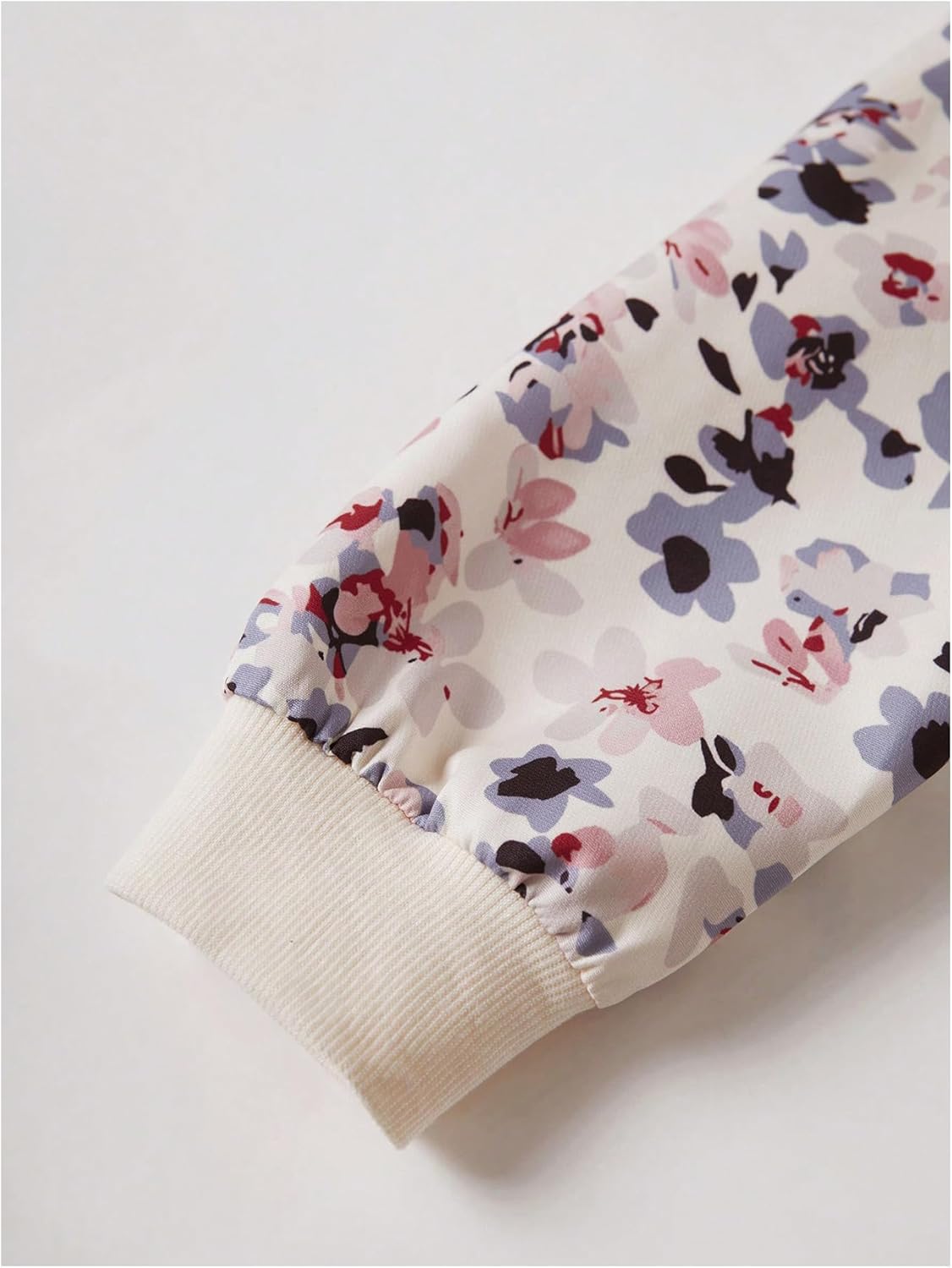 Verdusa Women's Boho Floral Zip Up Bomber Jackets Long Sleeve Fall Outerwear Brunch Outfits