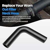 Vista 3 de Manguera de cuello de llenado de combustible de gasolina con 4 abrazaderas de manguera, manguera de combustible de 1 1/2 pulgadas de diámetro