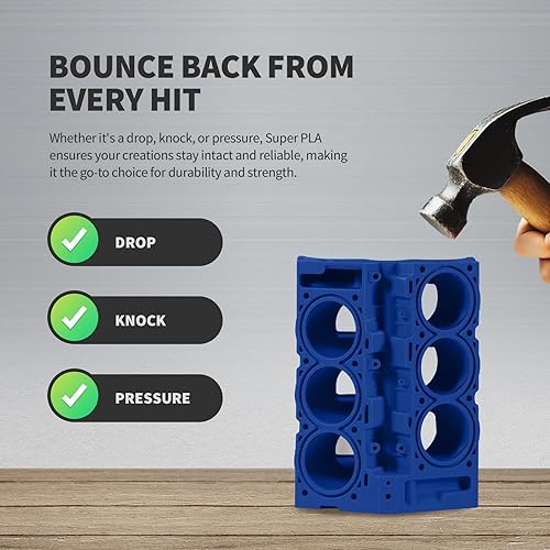 Vista 61 de OVERTURE PLA Plus (PLA+) Filament 1.75mm, Stronger & More Durable, Professional Toughness 3D Printer Filament 1kg (2.2lbs), High Precision +