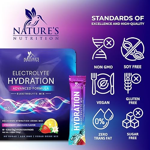 Miniatura 4 de Paquetes de electrolitos en polvo, mezcla de bebida de hidratación con 6 electrolitos y minerales, electrolito diario, reabastecedor líquido, sin