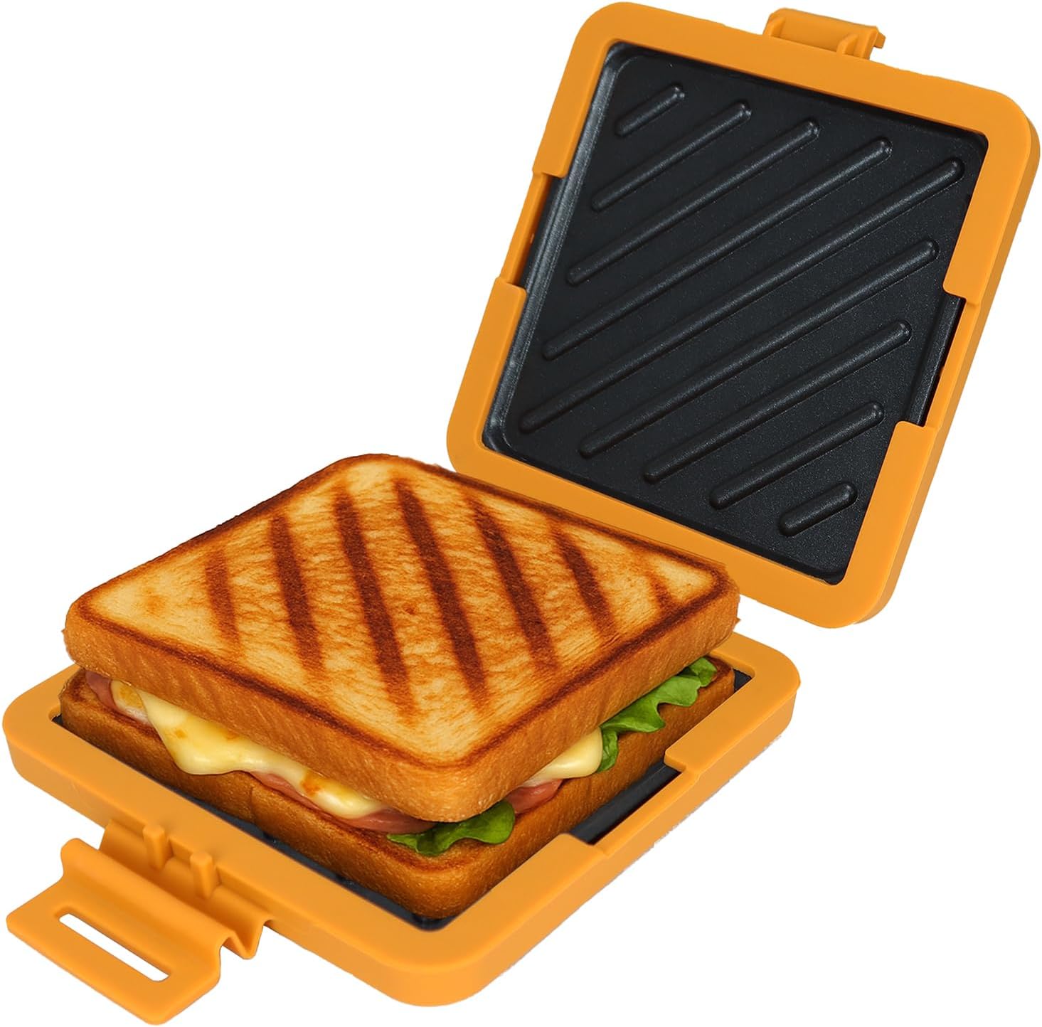 Microwave Sandwich Maker – Microwave Toastie Sandwich Maker,3-in-1 Toastie Panini Press with Dishwasher Safe Design No Electricity Needed Fast Cooking for Travel Friendly/Office/Home(Yellow) Microwave Sandwich Maker – Microwave Toastie Sandwich Maker,3-in-1 Toastie Panini Press with Dishwasher Safe Design No Electricity Needed Fast Cooking for Travel Friendly/Office/Home(Yellow)