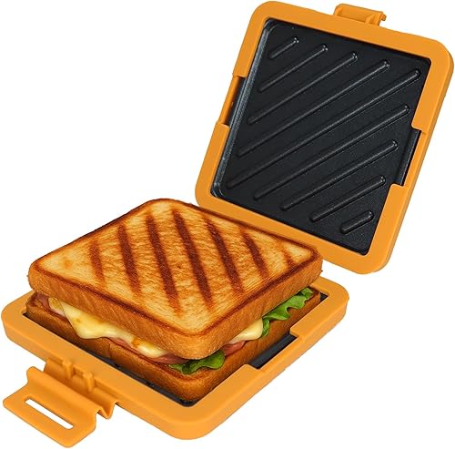 Miniatura 1 de Sandwichera para microondas, sandwich Toastie para microondas, prensa 3 en 1 con diseño apto para lavavajillas, no necesita electricidad, cocción