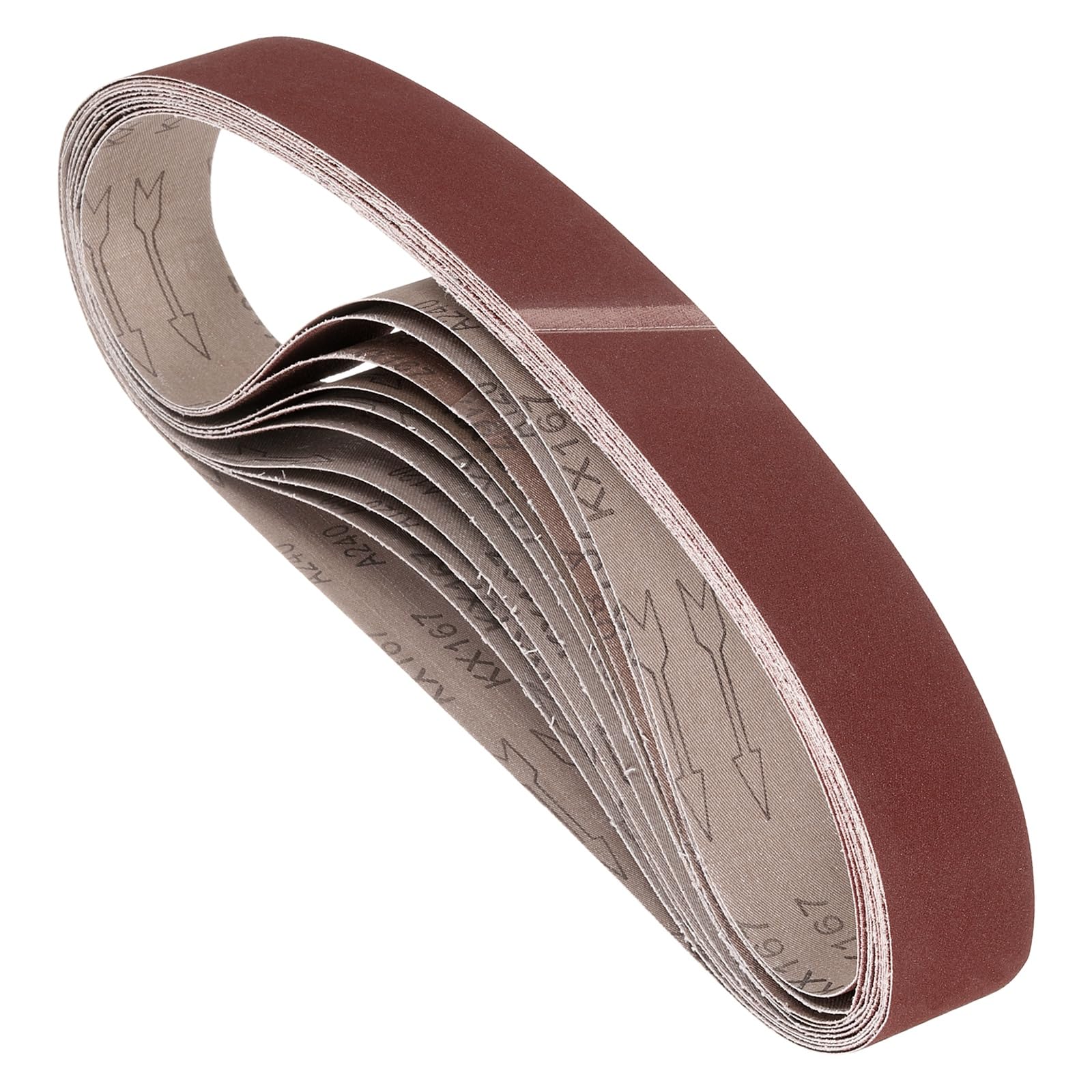 10 Pcs Sanding Belts 1-1/2 x 30 Inch 240 Grit Aluminum Oxide
