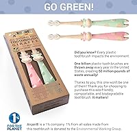 Vista 5 de ROARex Cepillo de dientes vegano ecológico totalmente natural para niños hecho de plantas – Sweet Baby Giraffe 100% biodegradable y compostable
