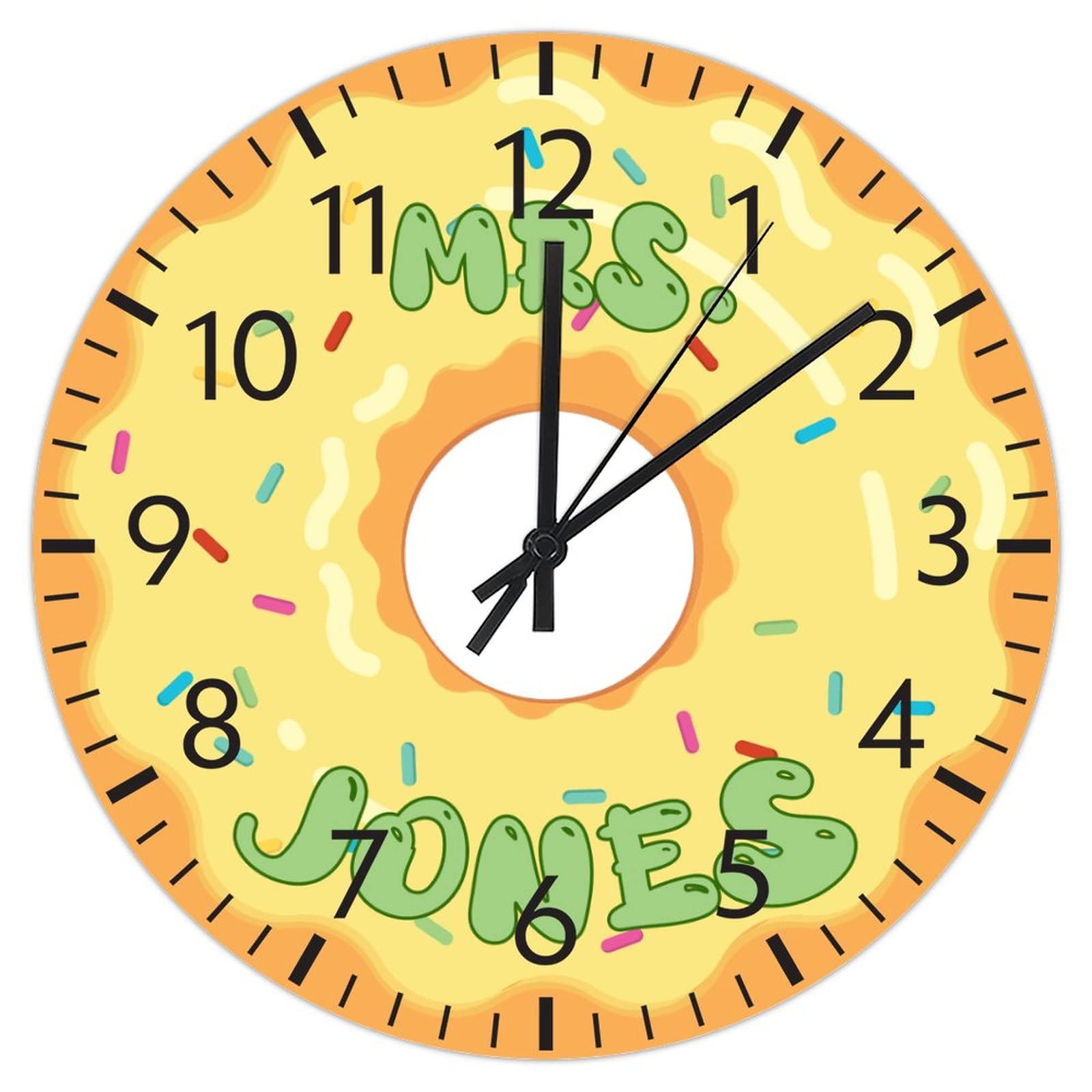 Horloge ronde PVC 30 cm à piles sans cadre pour intérieur et extérieur abrité