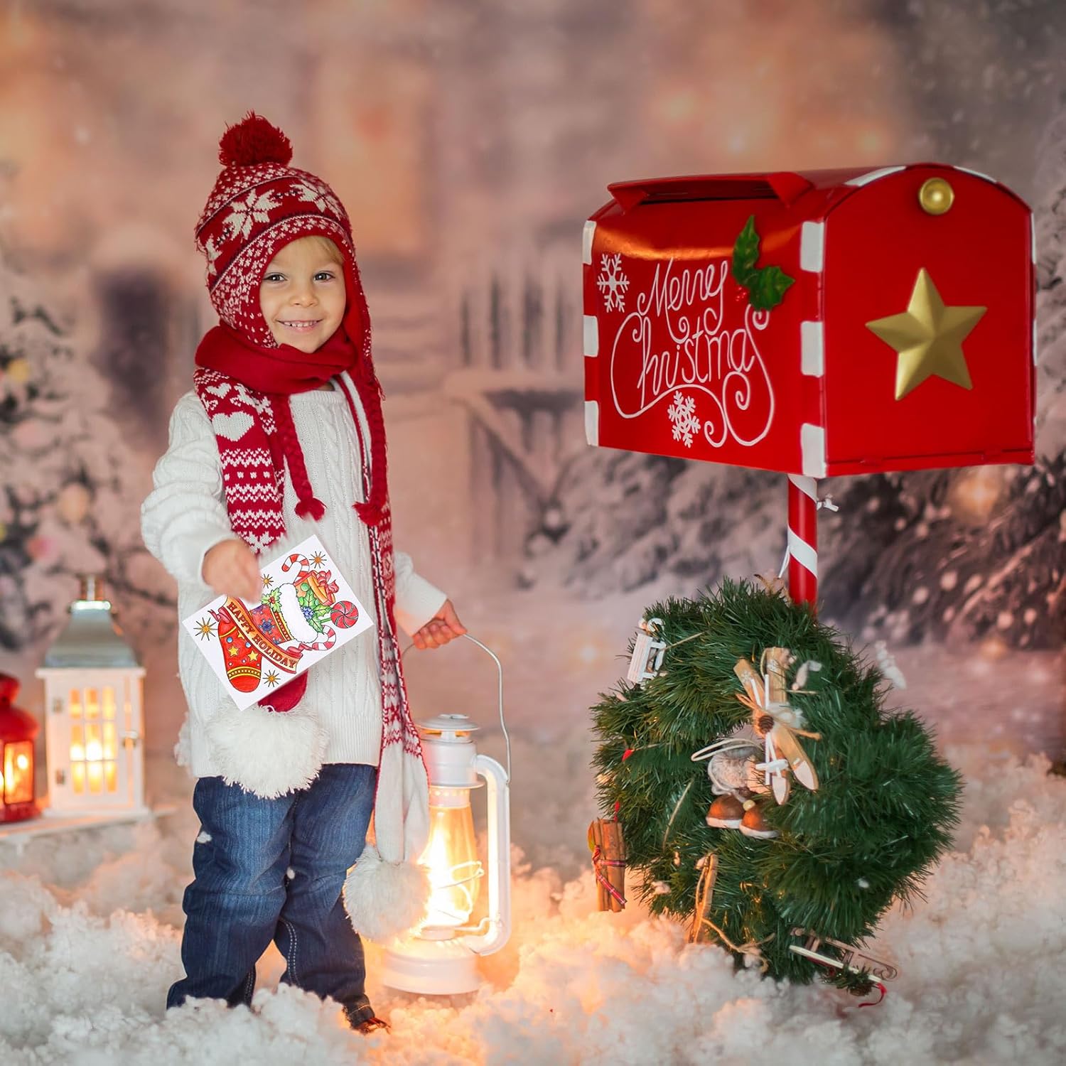 Whaline 48 Pack Blank Christmas Color Your Own Postcards to Santa 6 Designs Coloring Merry Xmas Greeting Letter Cards Wish List Writing for Family School Classroom Party Favors, 4 x 6 In - Image 6