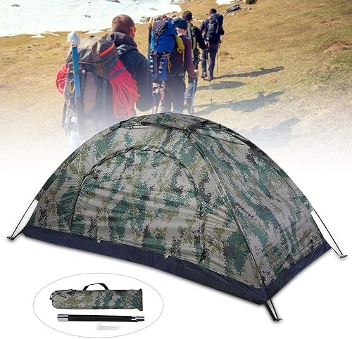 Miniatura 4 de Socobeta Tienda de camuflaje ligera para acampar pesca y senderismo refugio portátil para una sola persona con diseño a prueba de viento