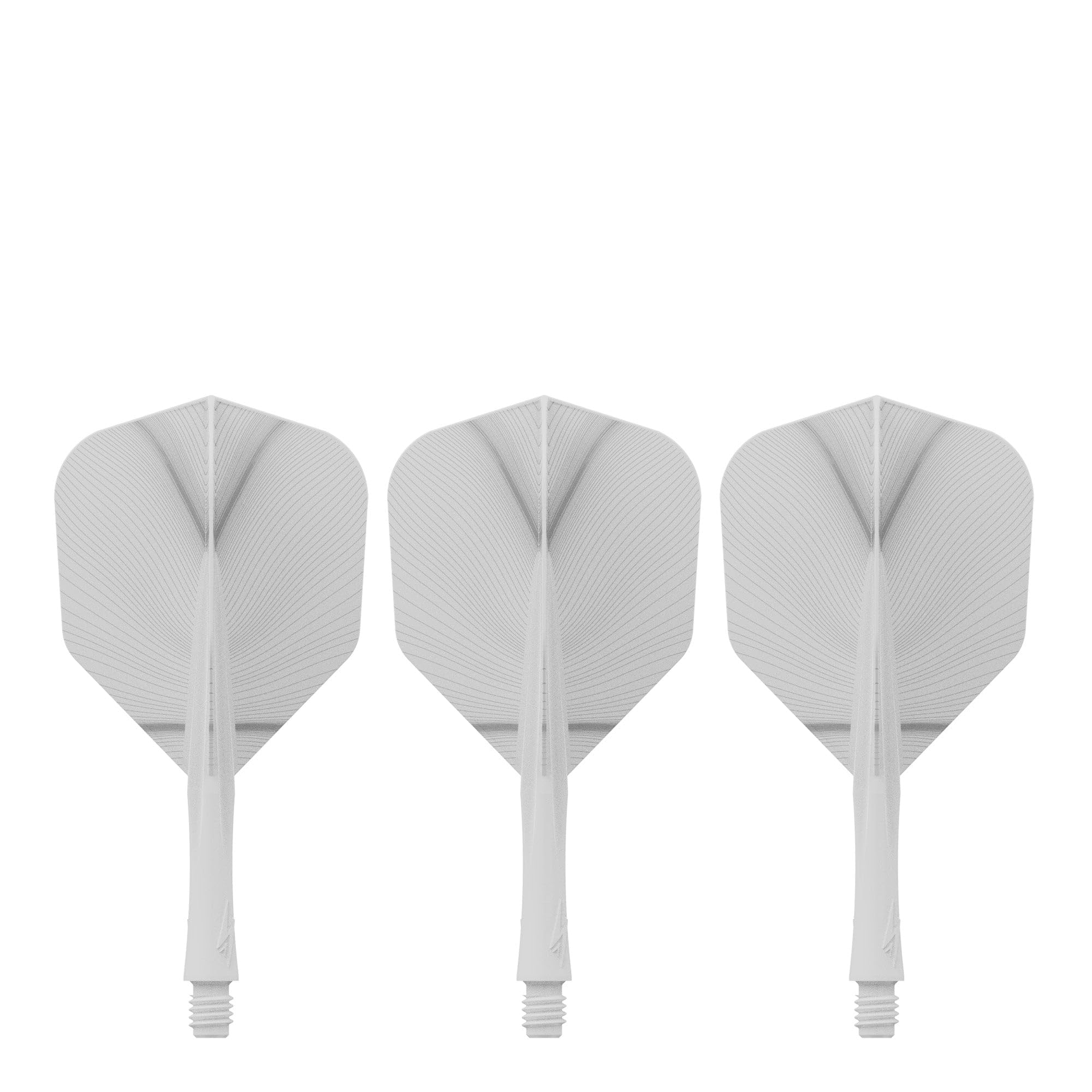 Caliburn SUP Flights Moulded Shaft & Flight | Standard No6 | Feather Design | Multiple Colours & Sizes. (White, Short)