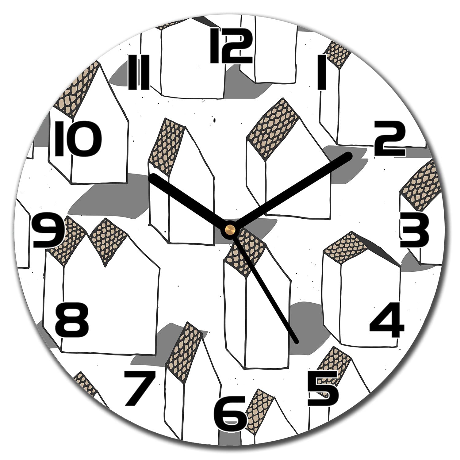 Horloge en verre de sécurité 30 cm moderne pour une décoration murale