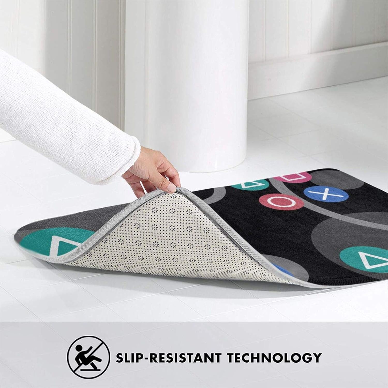 Area Rugs Pad Floor Mat Controller Ear Plugs Carpet Indoor Blanket for Dining Room Kids Nursery Playroom Sofa Living Room