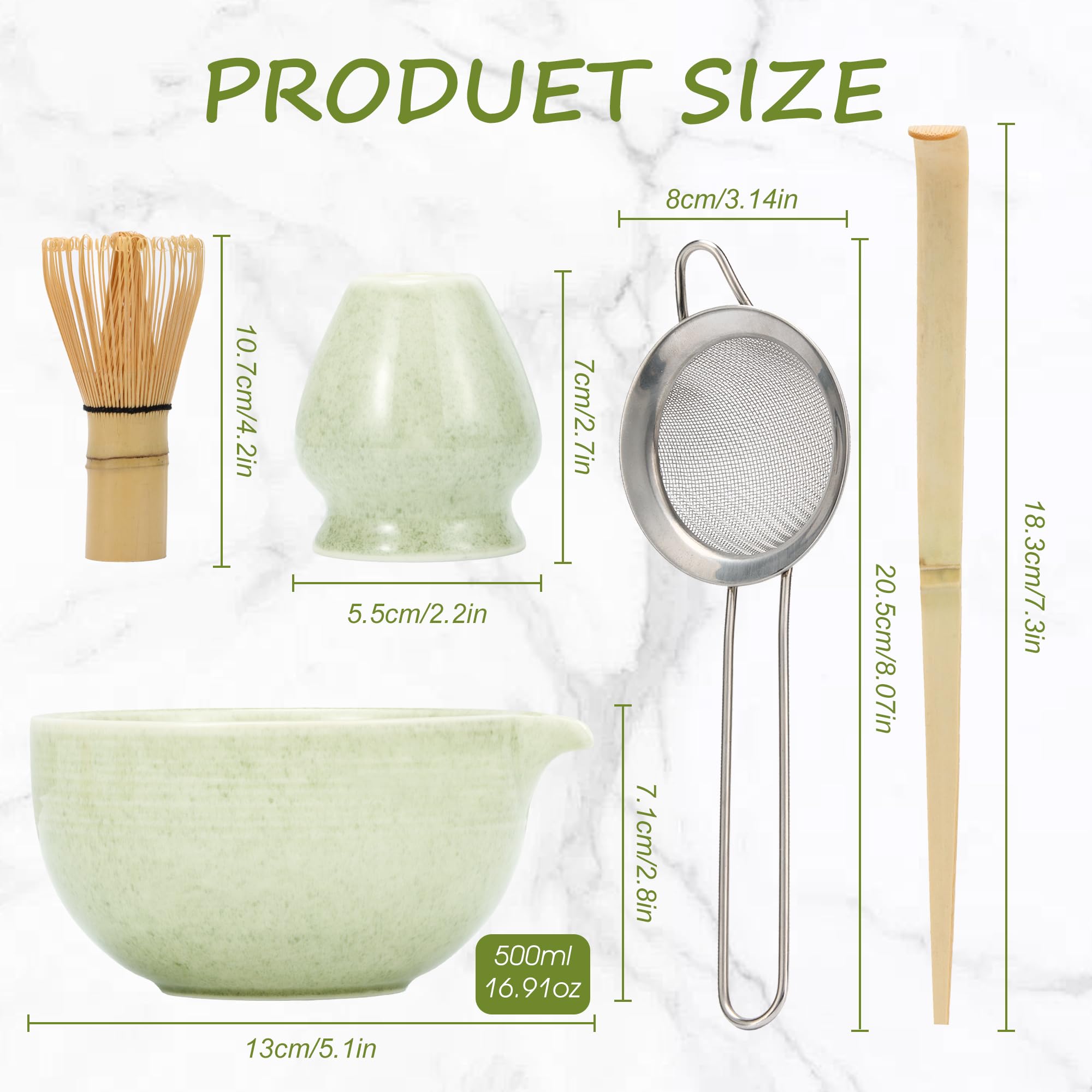 DiDiBirDi Matcha Tea Set 5 Pcs,Matcha Whisk Set,Japanese Matcha Traditional Starter Set,Matcha Bowl,Matcha Whisk (Chasen) - Image 3