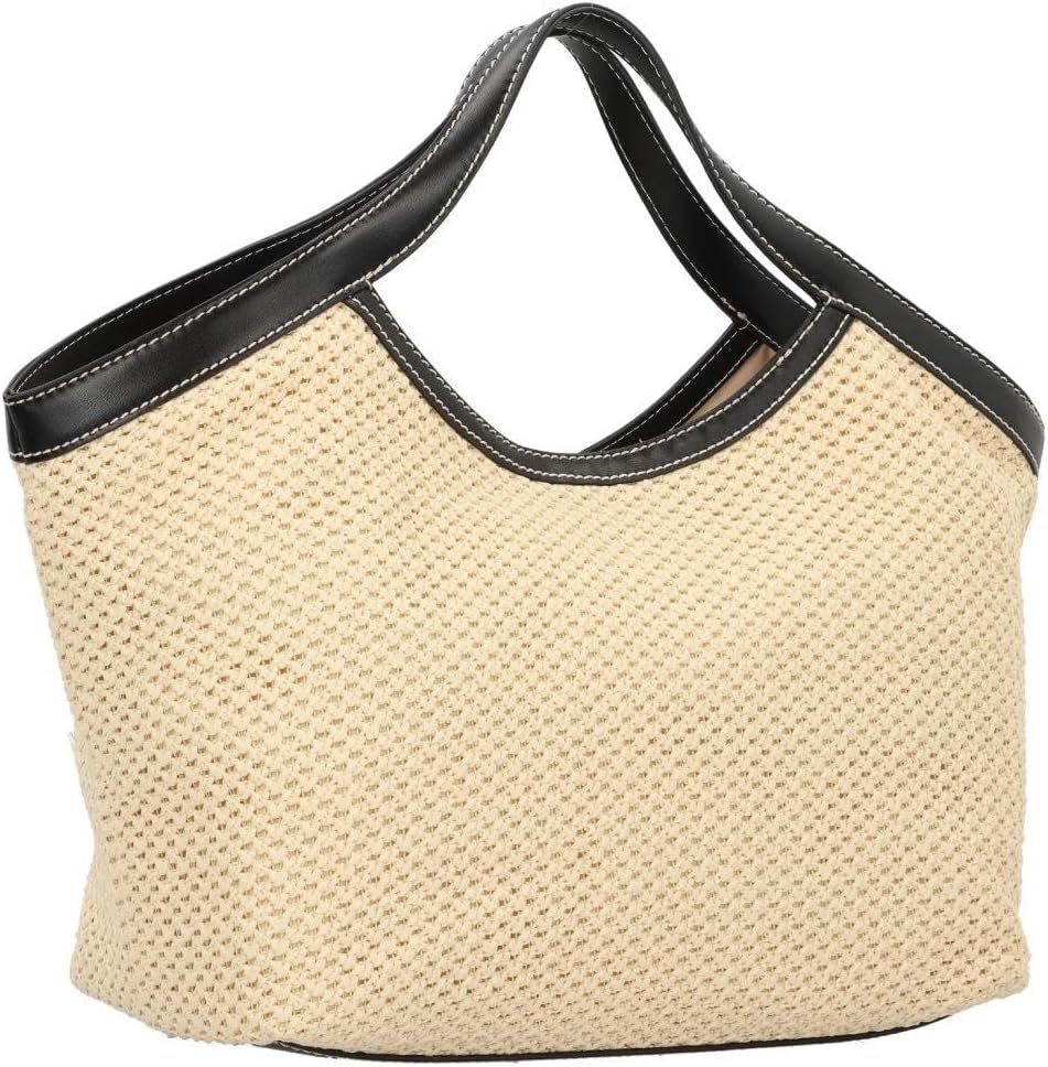 Armani Exchange Women's Sandy Shopping Bag With Large Logo, Natural/Black, One Size - Image 3