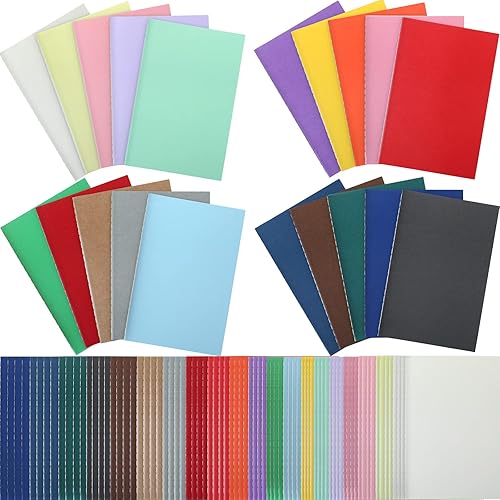 Paquete de 100 mini cuadernos coloridos, cuadernos de bolsillo pequeño, mini diario, bloc de notas forrado para niños, suministros de oficina,