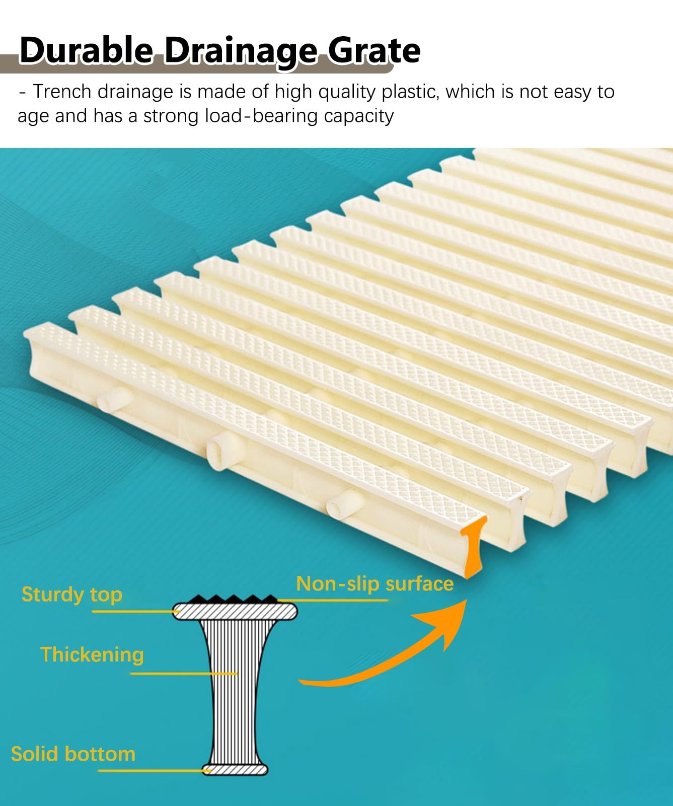 Tapa Desague Terraza Cubierta de Desagüe de Ducha Flexible de Plástico, Rejillas de Drenaje Desmontables para Exterior, Cubierta de Desbordamiento para Mantenimiento(18cm(7 1/8"))