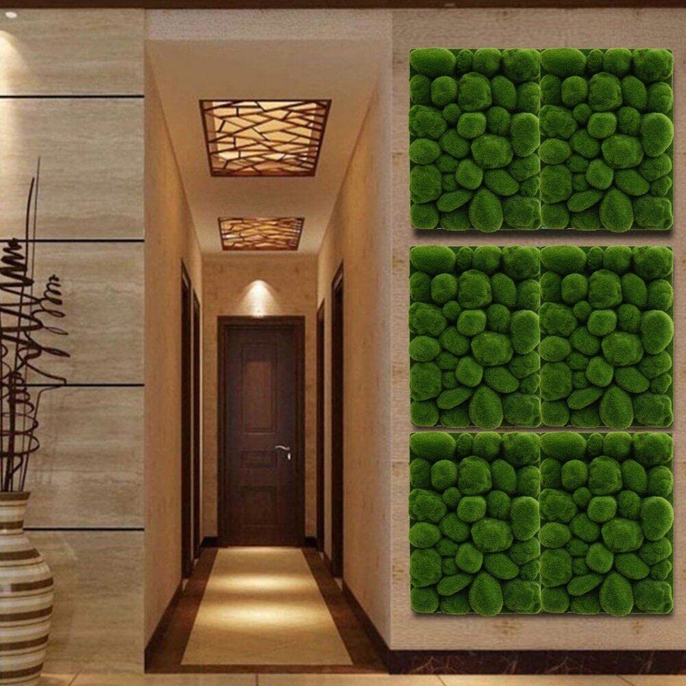 3 stks Kunstmatige Mos Muur Panel Simulatie Groene Mos Steen Schuimen Tegel Board Nep Mos Muur Plant Pad Muur Achtergrond Decor