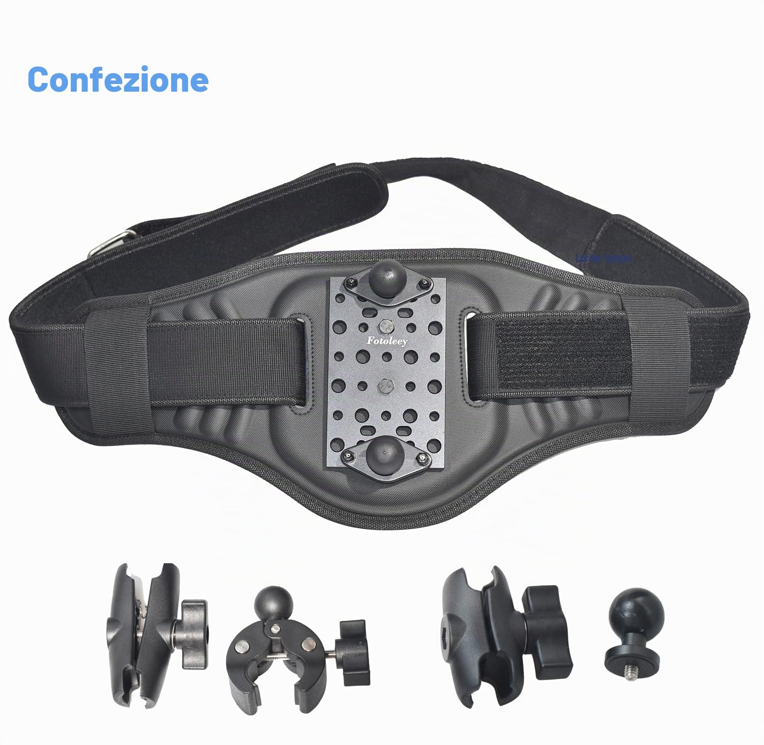 Waist Mount Back Bar - Barra posteriore per Insta360 X5/X4/X3, One RS, Ace Pro, GoPro Hero 12, Max, compatibile con DJI Osmo 360 (asta di prolunga non inclusa)
